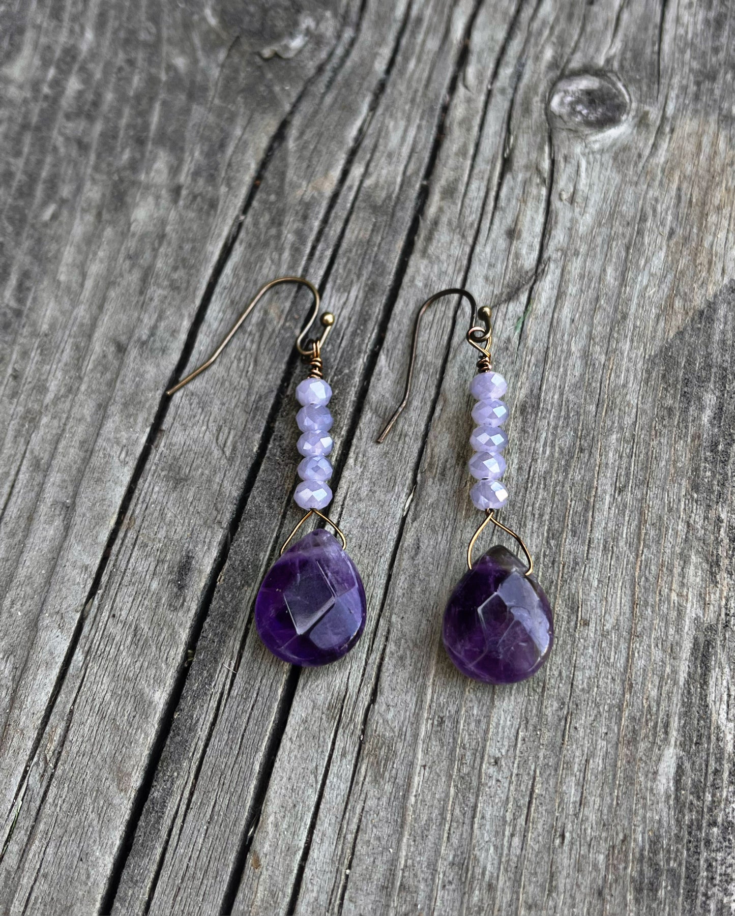 Tear drop crystal earrings