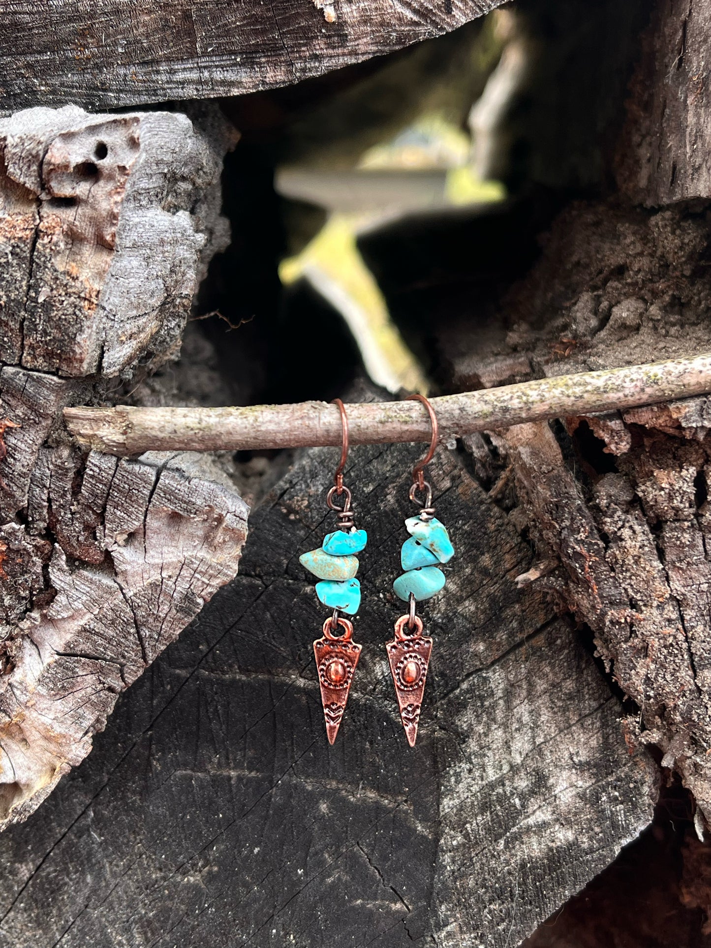 Dyed howlite earrings