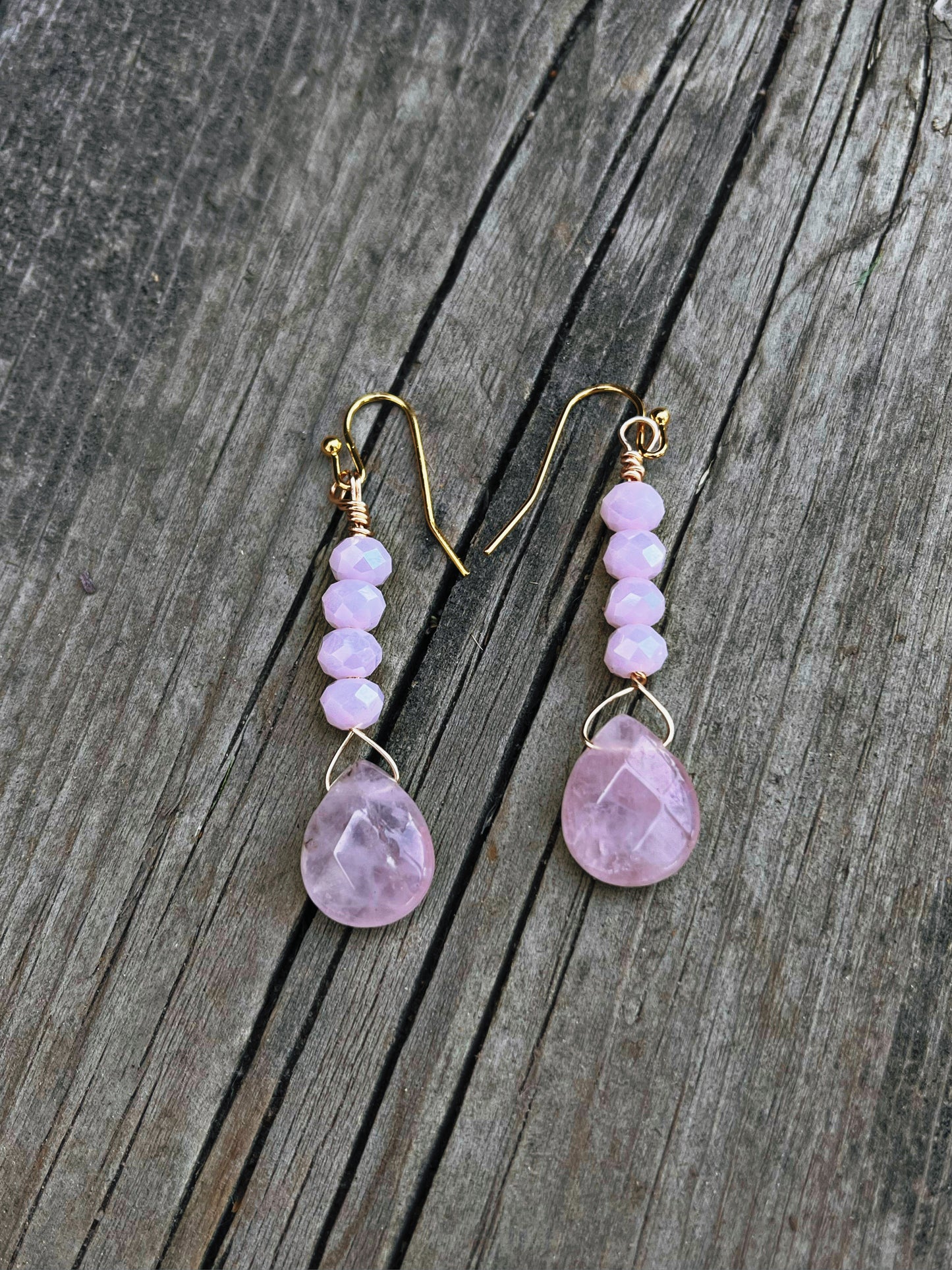 Tear drop crystal earrings