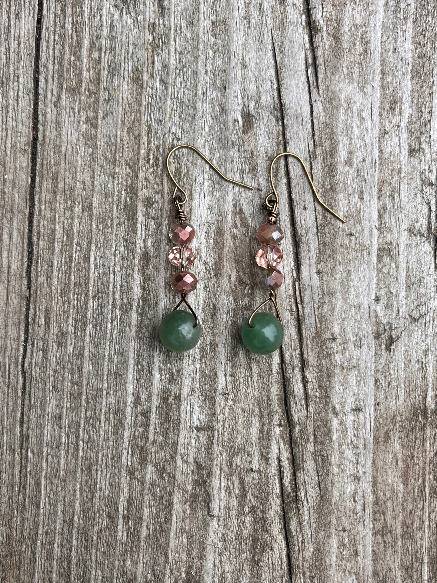 Green aventurine earrings