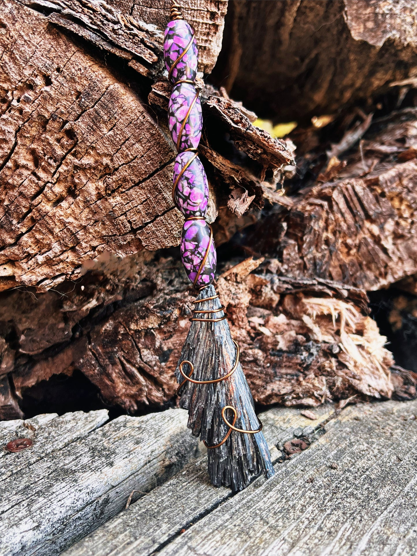 Black kyanite witches broom