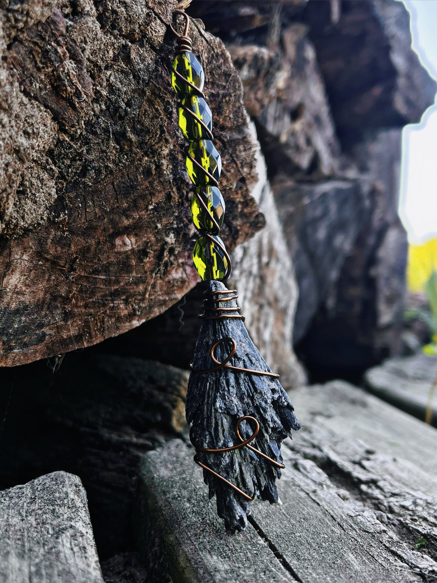 Black kyanite witches broom