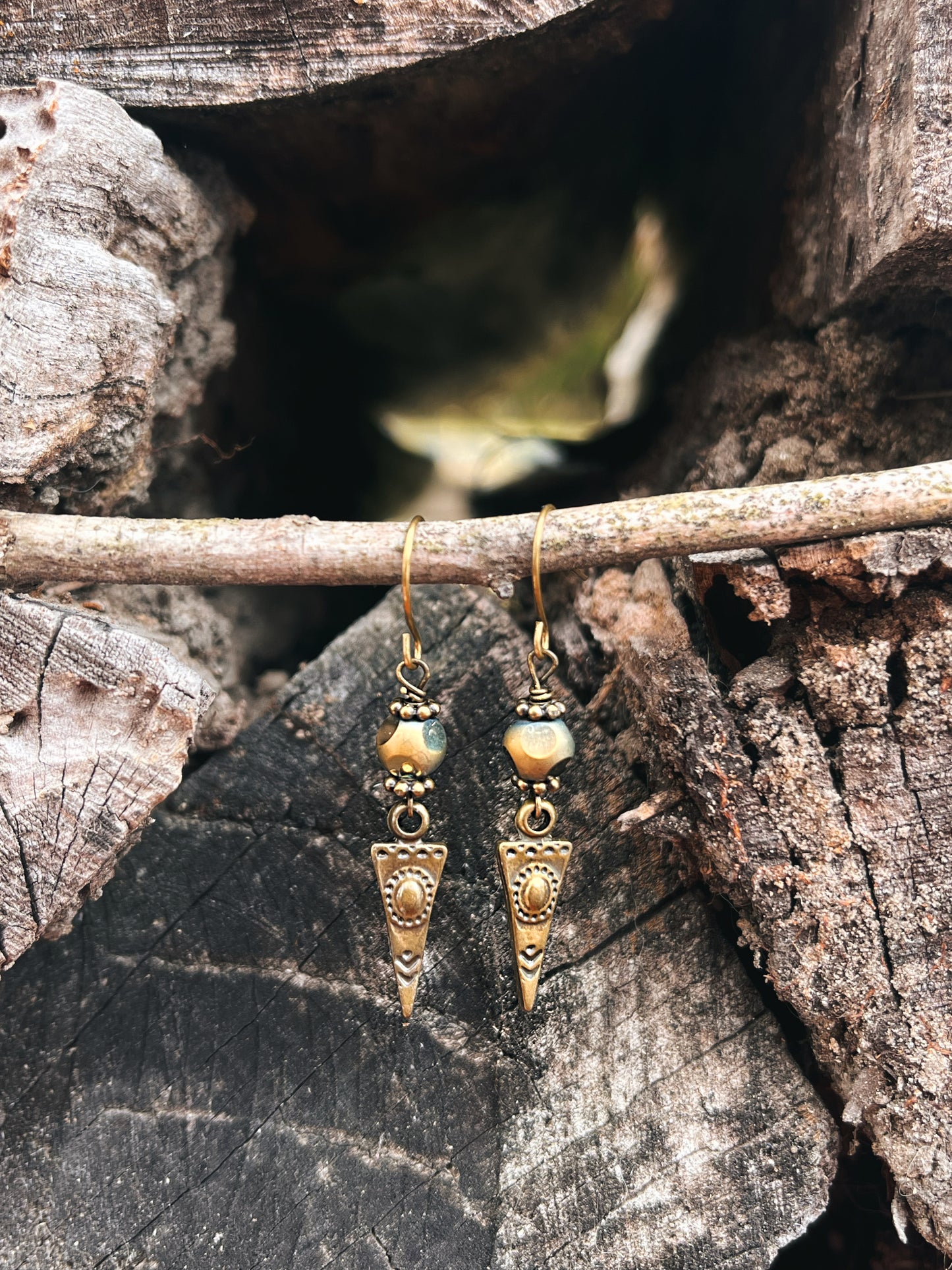 Triangle boho earrings