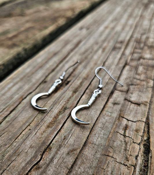 Silver hook earrings