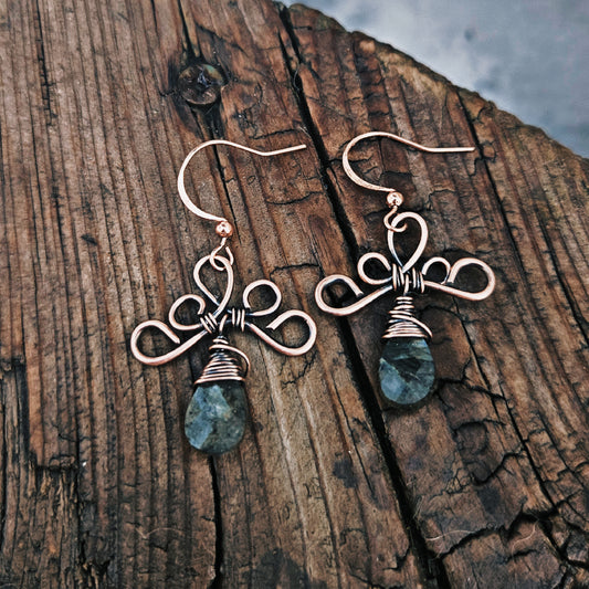 Labradorite earrings