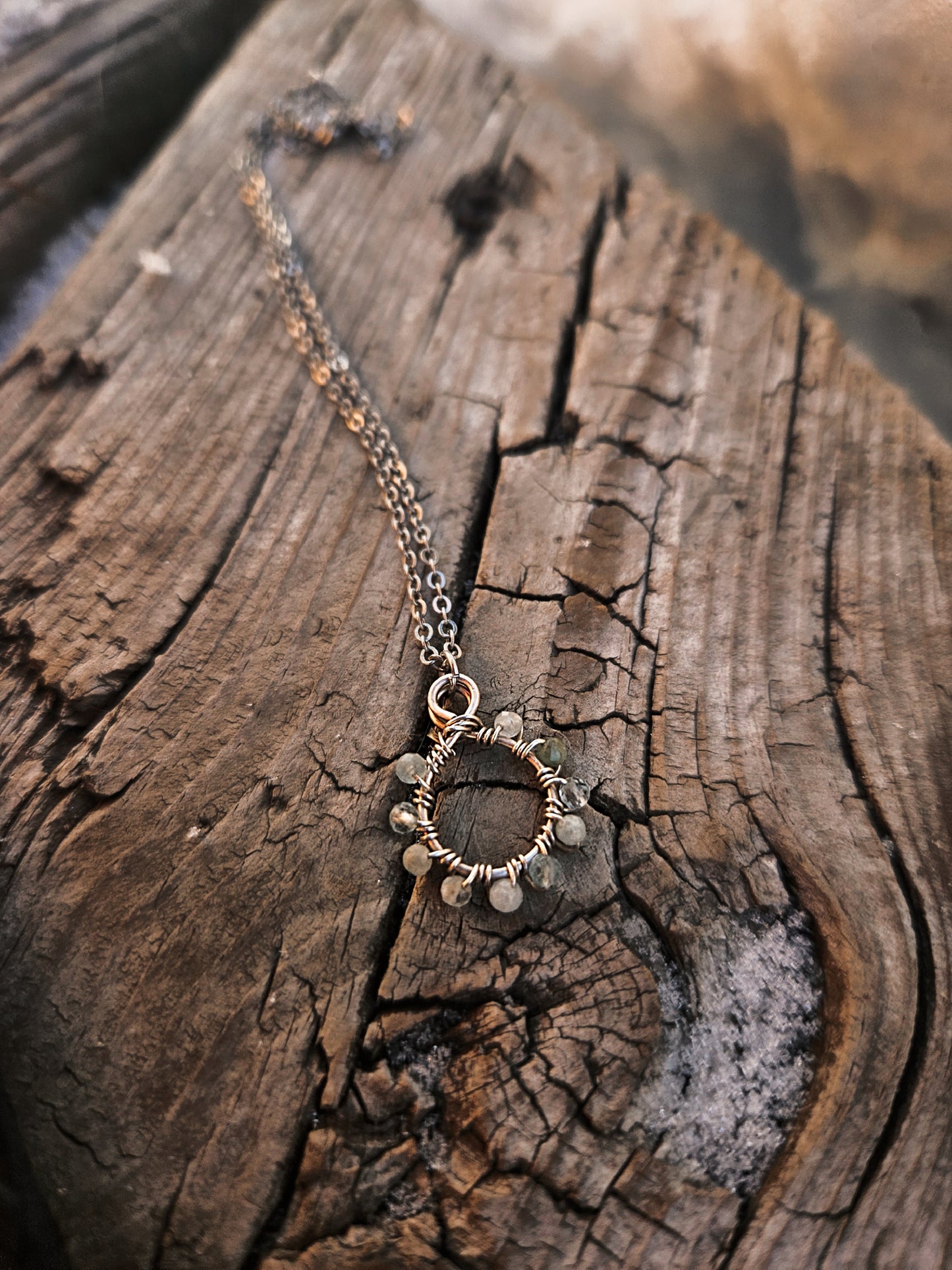 Sterling silver aquamarine necklace