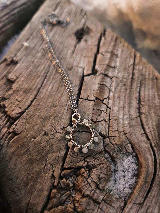 Sterling silver aquamarine necklace