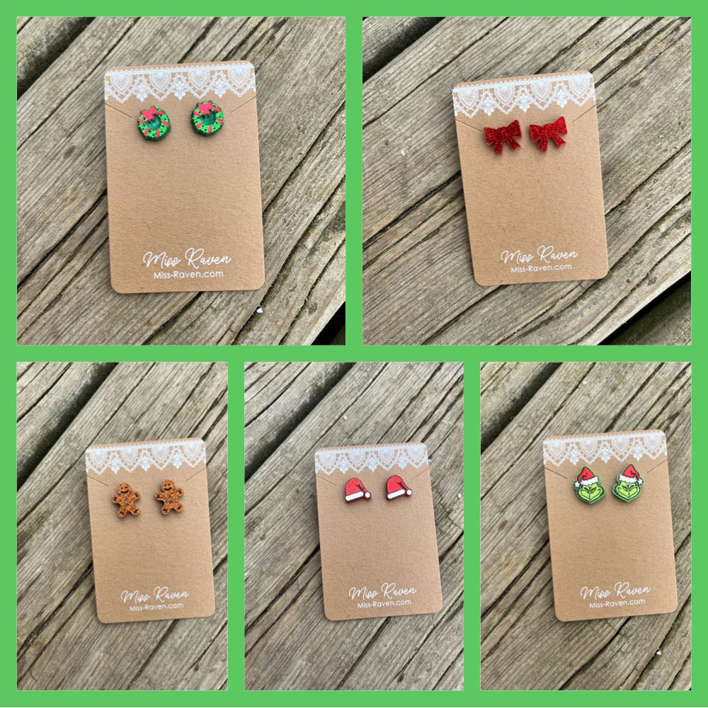 Christmas stud earrings
