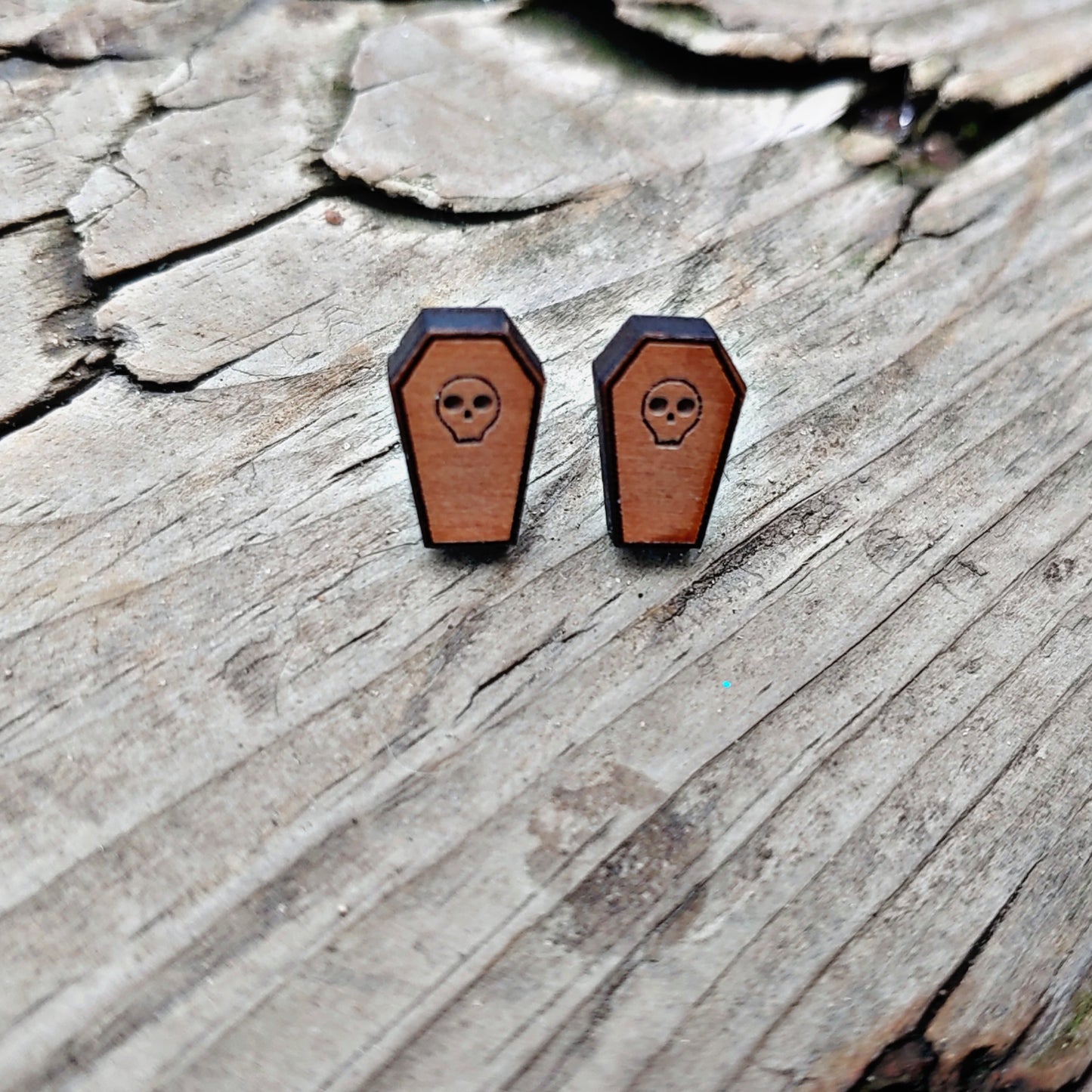 Wooden Halloween studs