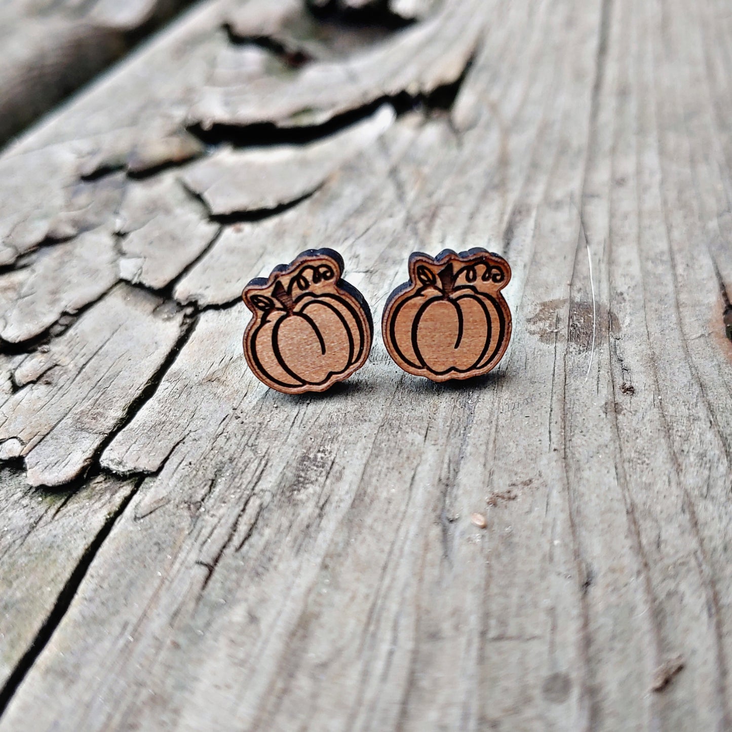 Wooden Halloween studs