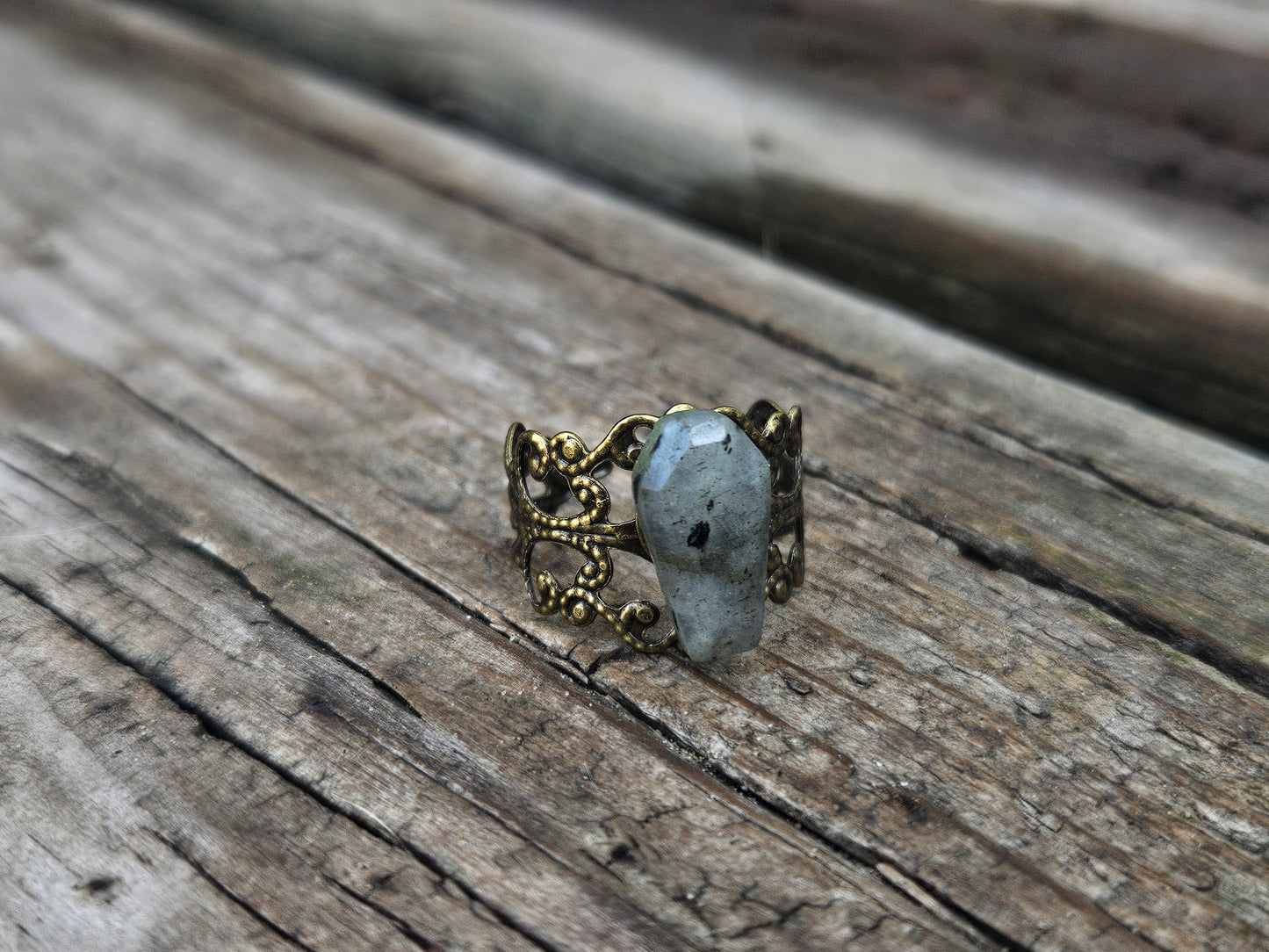 Labradorite rings