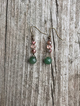 Load image into Gallery viewer, Green aventurine earrings