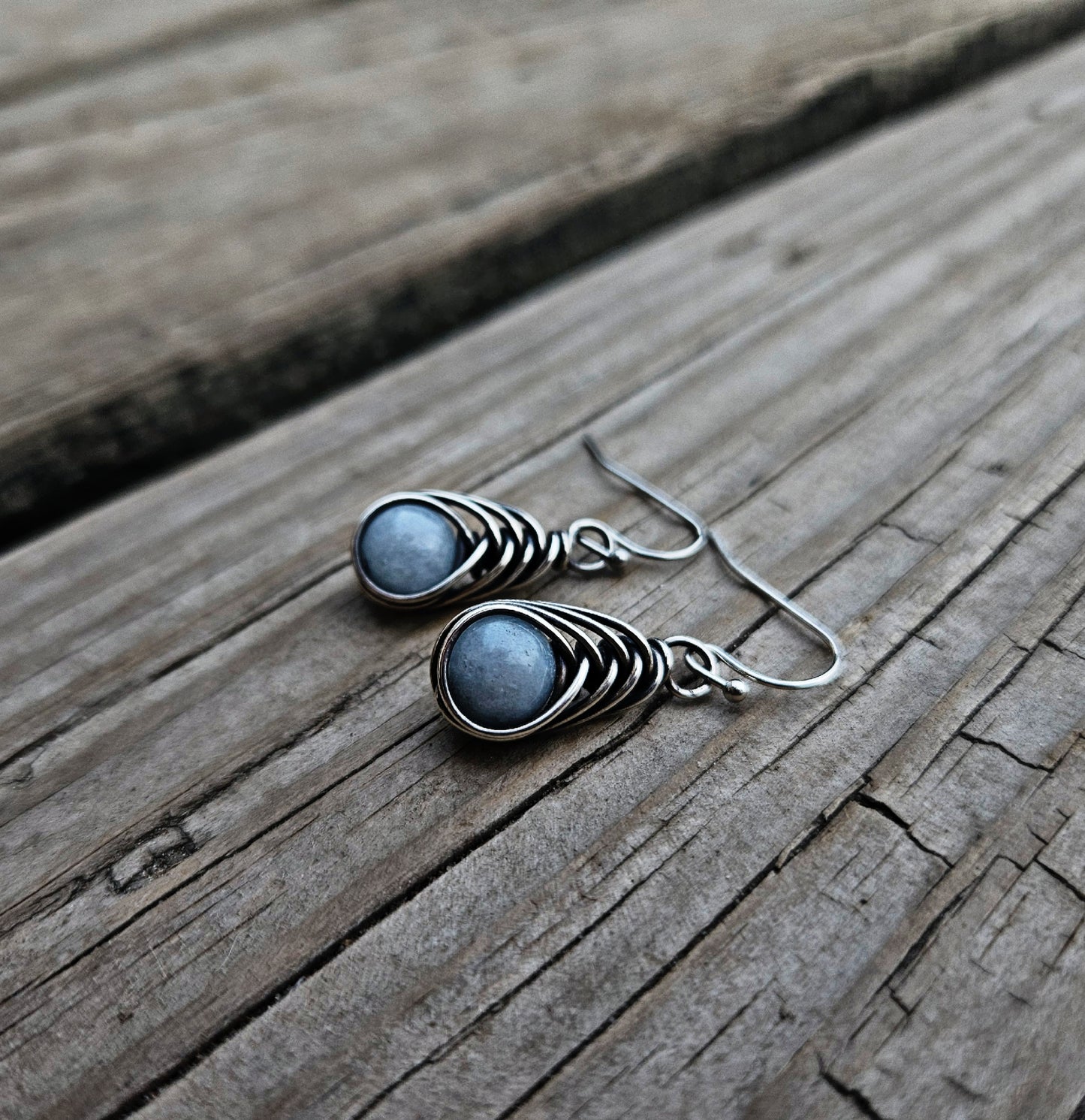 Sterling silver aquamarine earrings