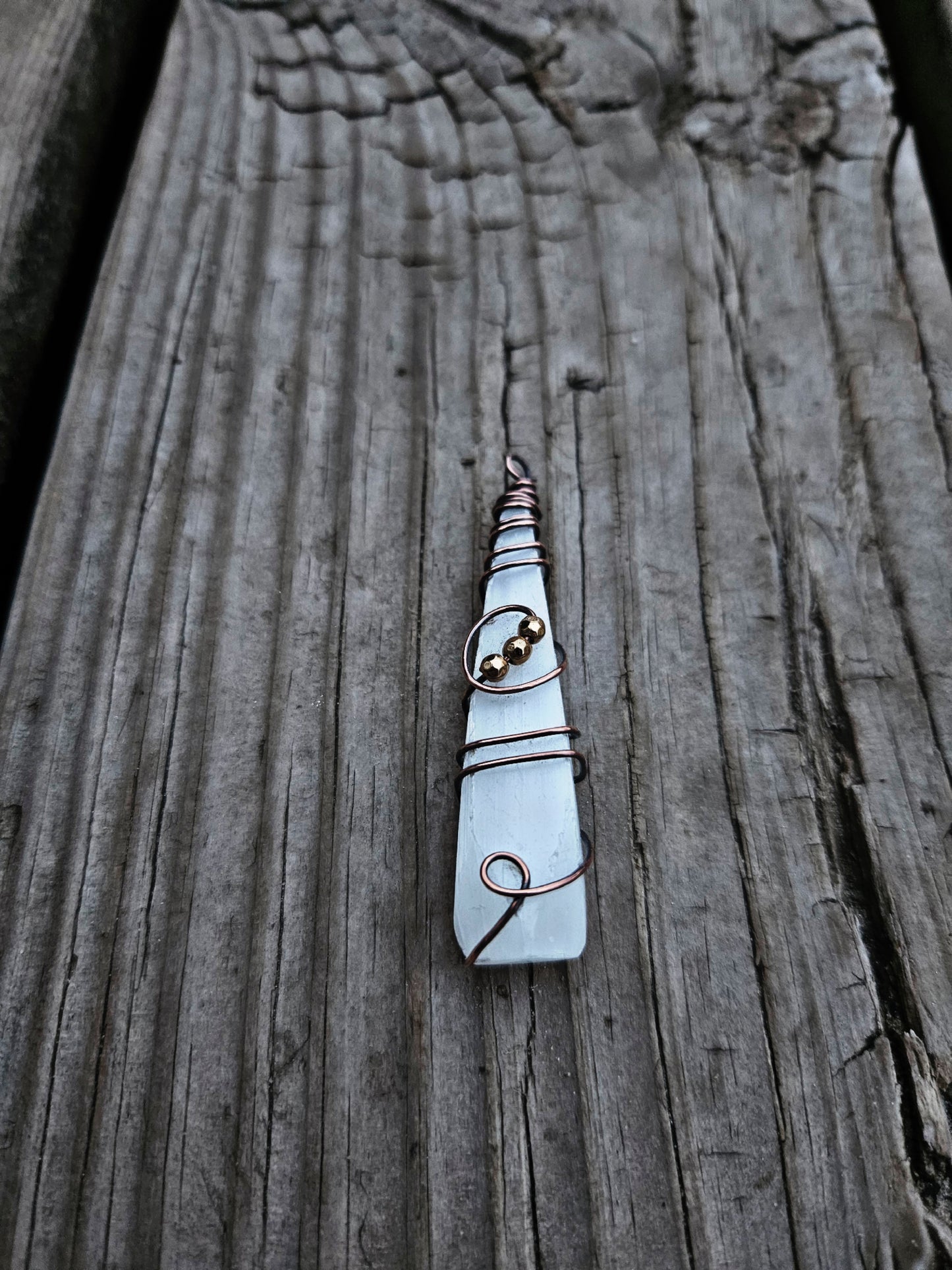 Selenite necklace