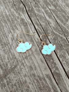 Gold cloud earrings