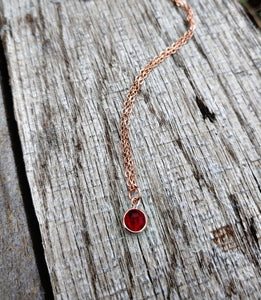 16k gold birthstone necklace