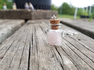 Crystal jar necklace